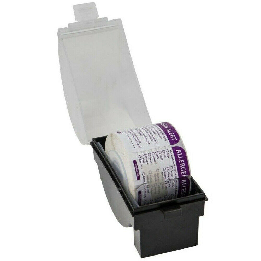 Dispenser & Roll of 500 Square Allergen Labels Combo