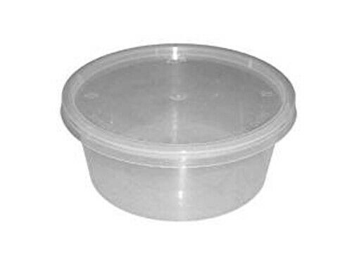 12oz Round Clear Plastic Microwave Containers & Lids