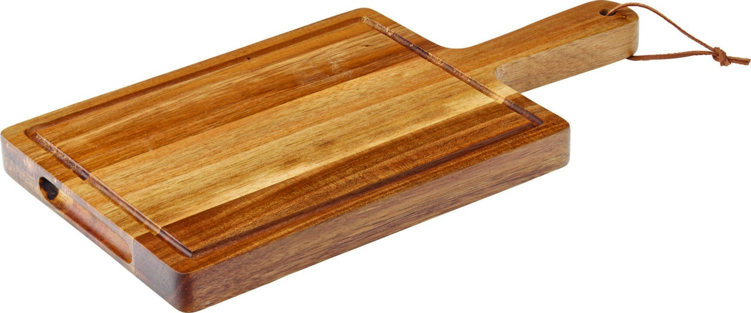 Chicago Acacia Board & Leather Strap 9.5 x 7" - Pack of 6