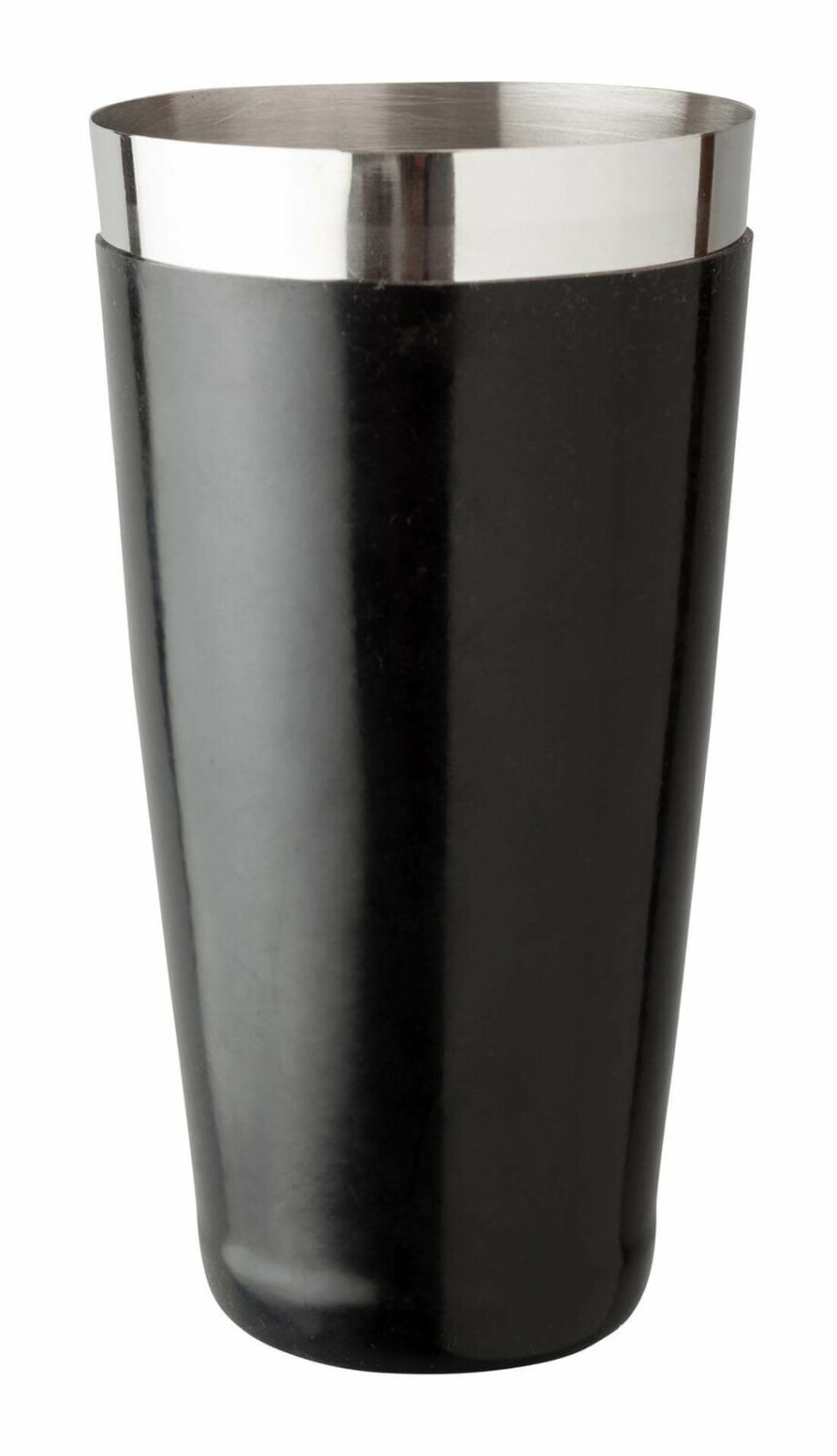 28oz Stainless Steel Black Vinyl Coated Boston Can