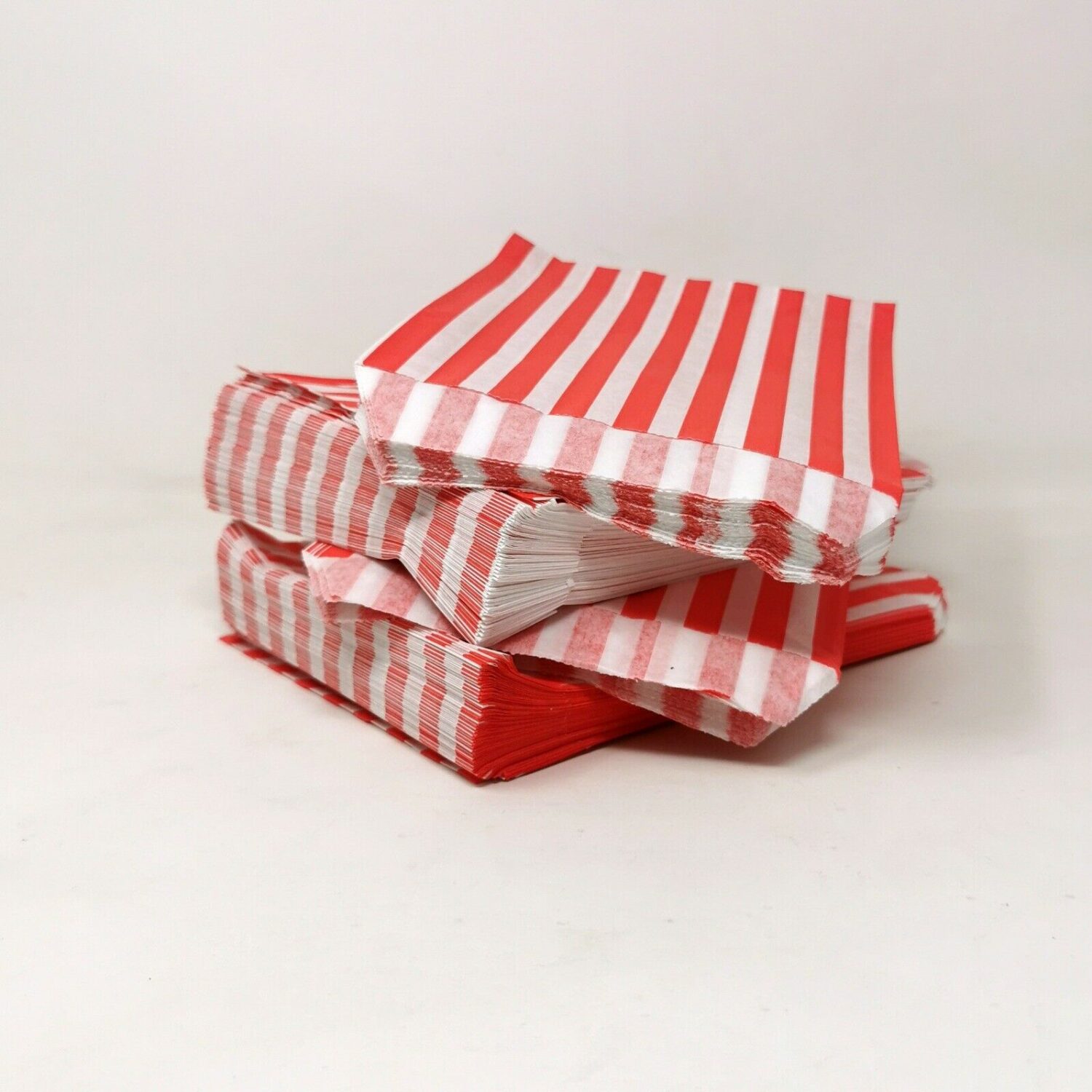 Red Candy Stripe Paper Sweet Bag 5x7