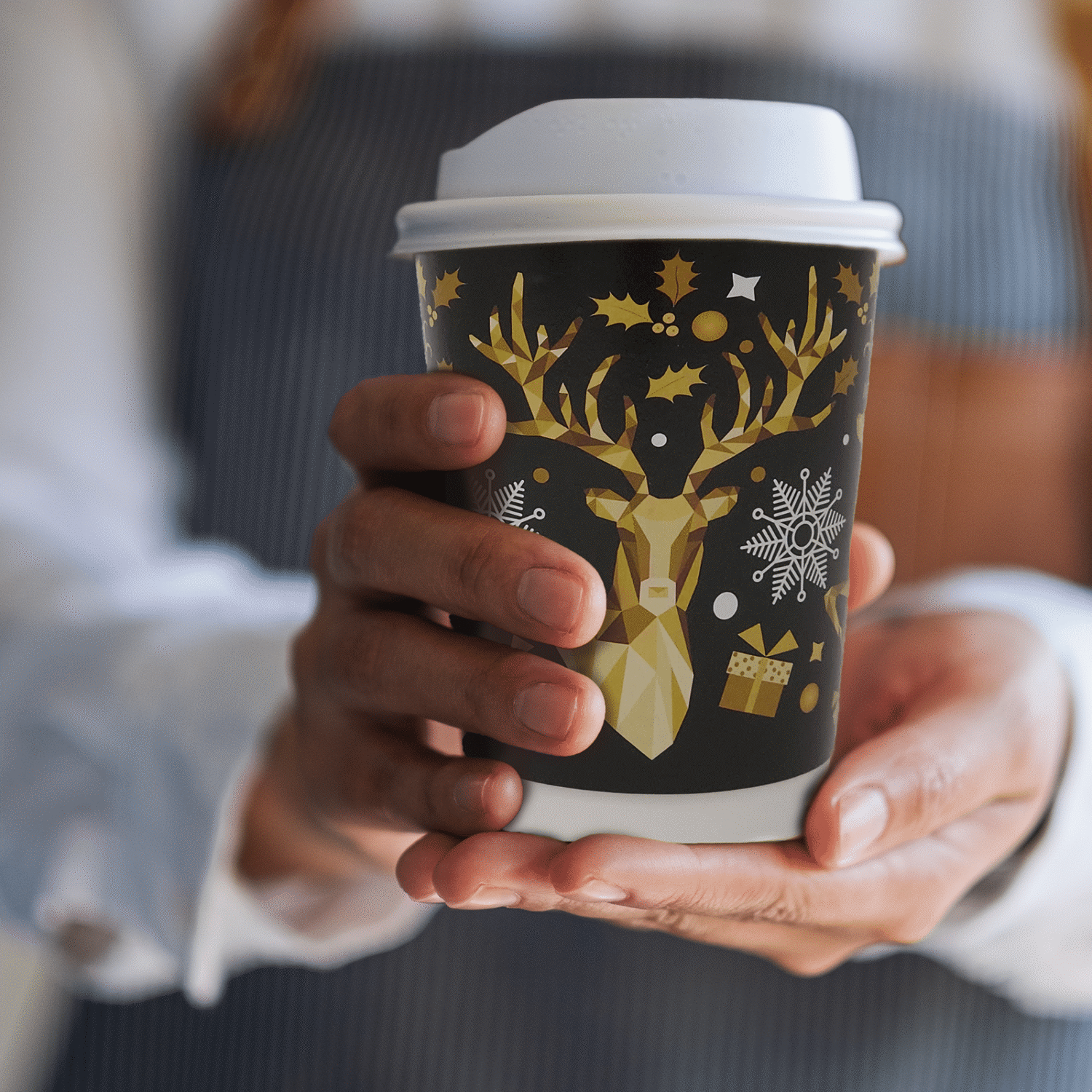 Exclusive 12oz Christmas Paper Coffee Cups