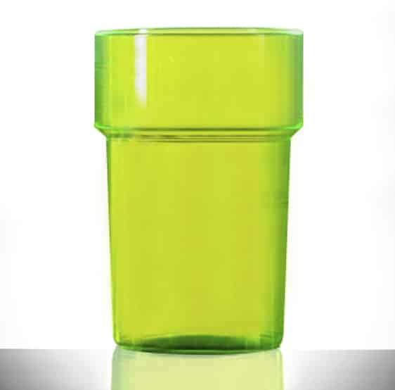 Econ Rigid 20oz Neon Green CE - Case of 100