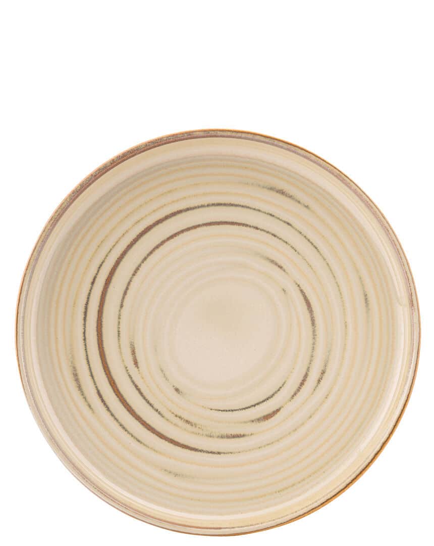 Santo Taupe Coupe Plate 8.5" (22cm) - Box of 6