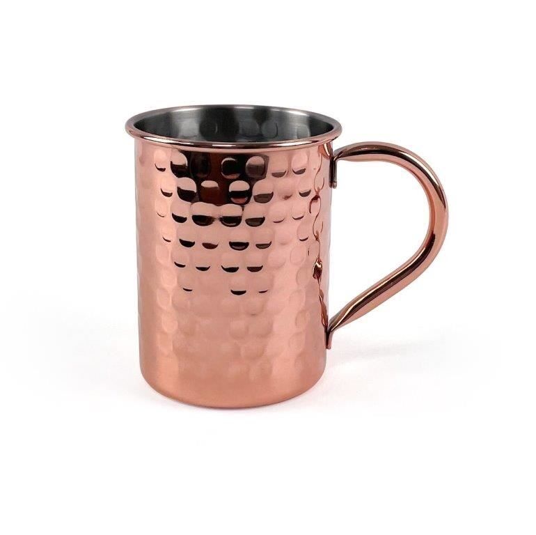 Copper Plated Hammered 400ml Cocktail Mug