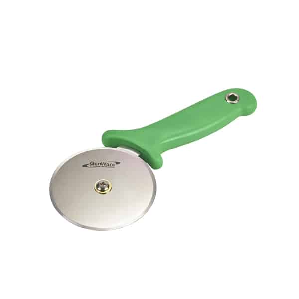 Genware Pizza Cutter Green Handle - Pack of 1
