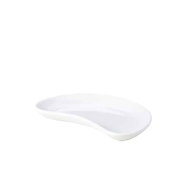 Genware Porcelain Crescent Salad Dish 20cm/ 7.75" - Pack of 6