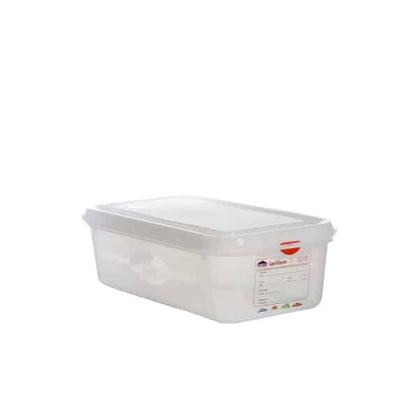 GN Storage Container 1/3 100mm Deep 4L - Pack of 6
