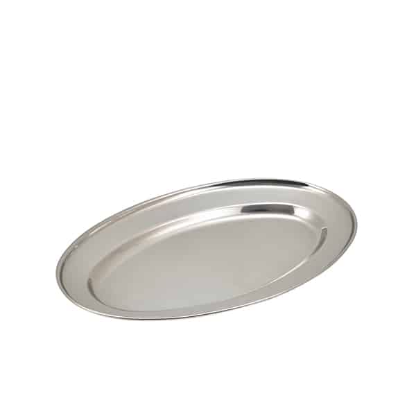 GenWare Stainless Steel Oval Flat 35cm/ 14" - Pack of 1