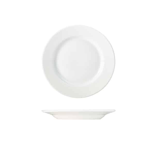 Genware Porcelain Classic Winged Plate 19cm/ 7.5" - Pack of 6