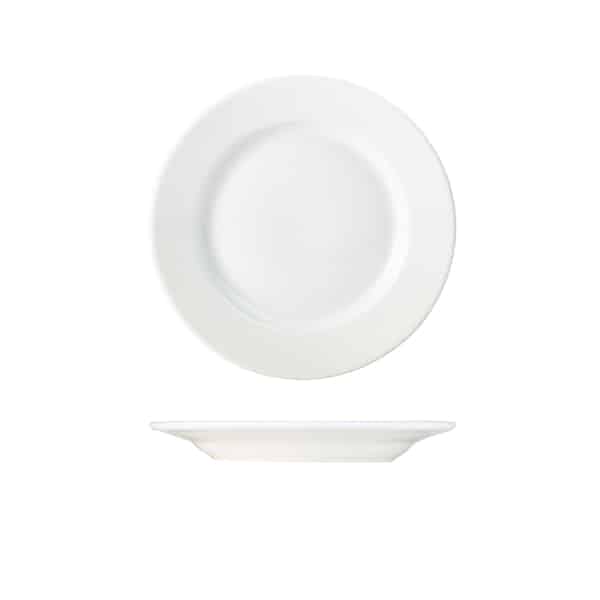 Genware Porcelain Classic Winged Plate 21cm/ 8.25" - Pack of 6