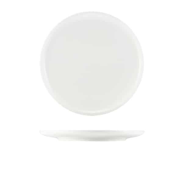 GenWare Porcelain Flat Rim Plate 26cm/ 10" - Pack of 4