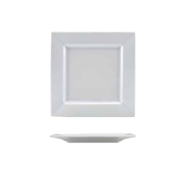 GenWare Porcelain Square Plate 18cm/ 7.25 - Pack of 6