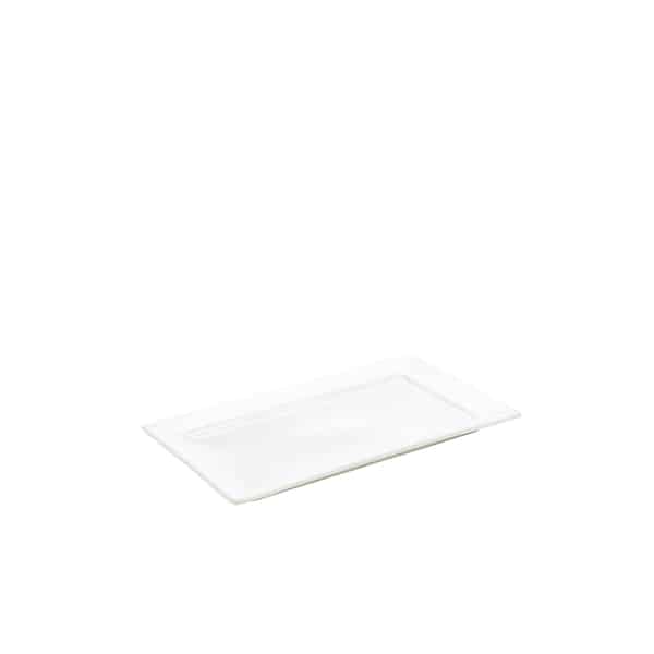 Genware Porcelain Rectangular Plate 24 x 17cm/ 9.5 x 6.75" - Pack of 6