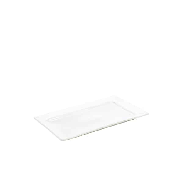Genware Porcelain Rectangular Plate 30.5 x 18.5cm/ 12 x 7.25" - Pack of 6