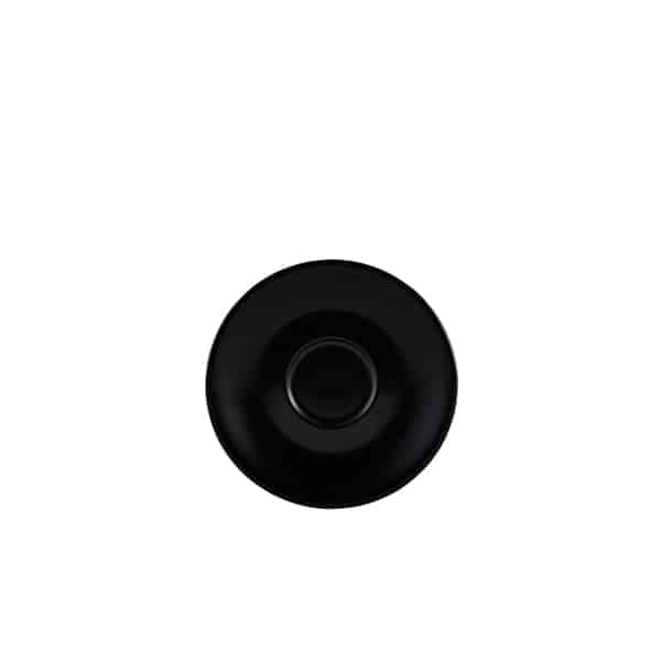 Genware Porcelain Matt Black Saucer 12cm/ 4.75" - Pack of 6