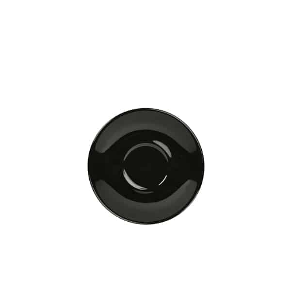 Genware Porcelain Black Saucer 13.5cm/ 5.25" - Pack of 6