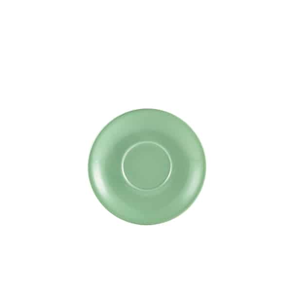 Genware Porcelain Green Saucer 13.5cm/ 5.25" - Pack of 6