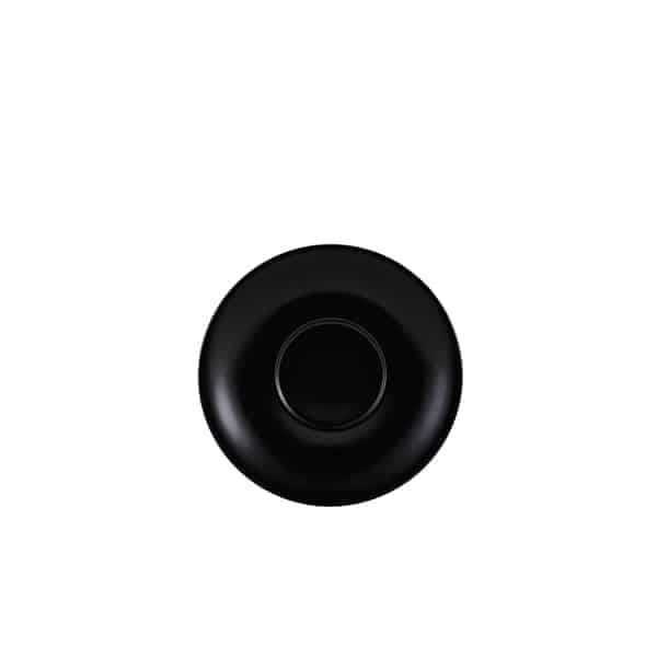 Genware Porcelain Matt Black Saucer 13.5cm/ 5.25" - Pack of 6