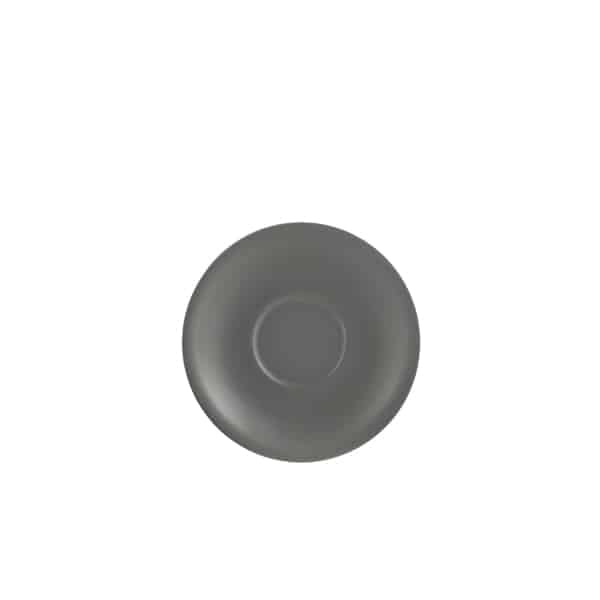 Genware Porcelain Matt Grey Saucer 13.5cm/ 5.25" - Pack of 6