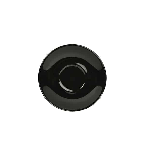 Genware Porcelain Black Saucer 16cm/ 6.25" - Pack of 6