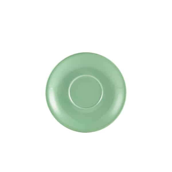 Genware Porcelain Green Saucer 16cm/ 6.25" - Pack of 6