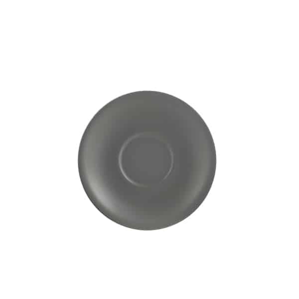 Genware Porcelain Matt Grey Saucer 16cm/ 6.25" - Pack of 6