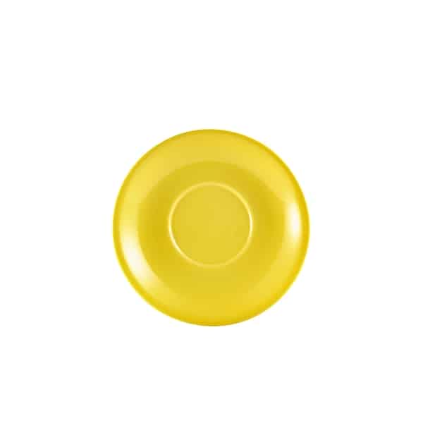 Genware Porcelain Yellow Saucer 16cm - Pack of 6