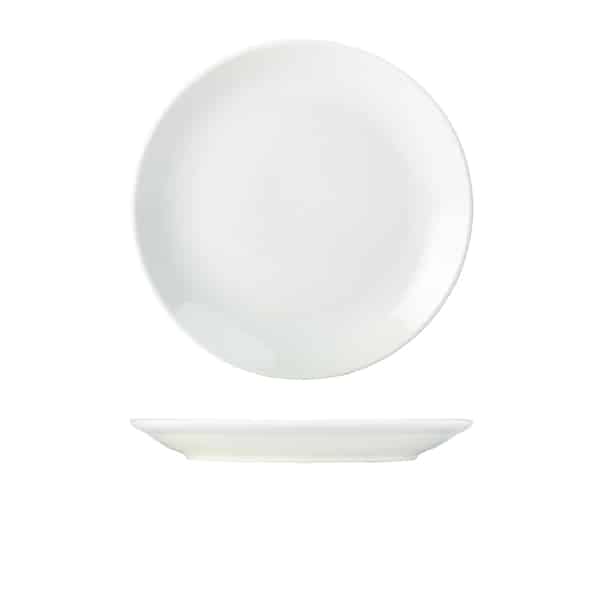 Genware Porcelain Coupe Plate 26cm/ 10.25" - Pack of 6