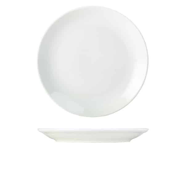 Genware Porcelain Coupe Plate 28cm/ 11" - Pack of 6