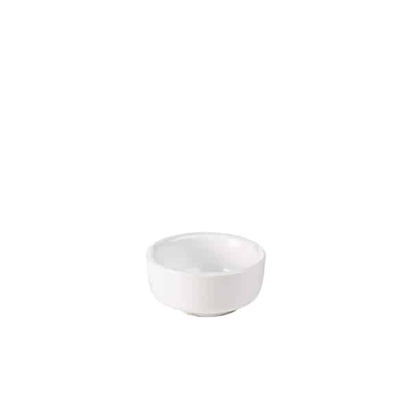 Genware Porcelain Butter Pat 6.5cm/  2.5" - Pack of 12