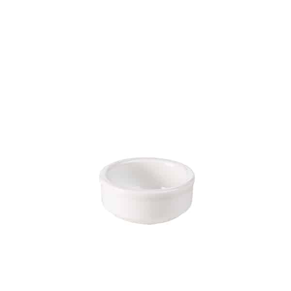 Genware Porcelain Mustard/ Butter/ Sauce Dish 6cm/ 2.25" - Pack of 12