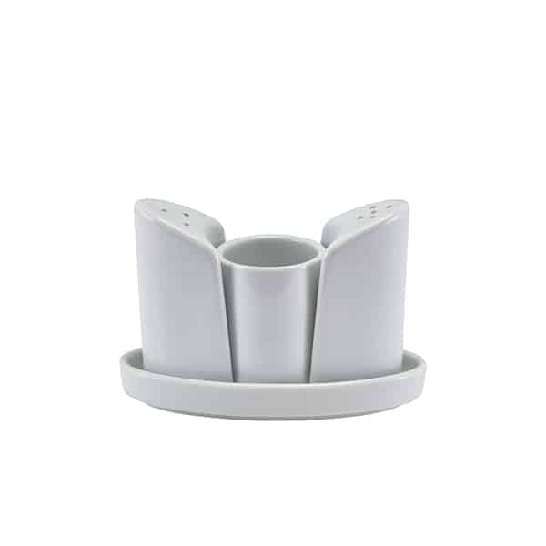 GenWare Porcelain 4 Piece Condiment Set - Pack of 6