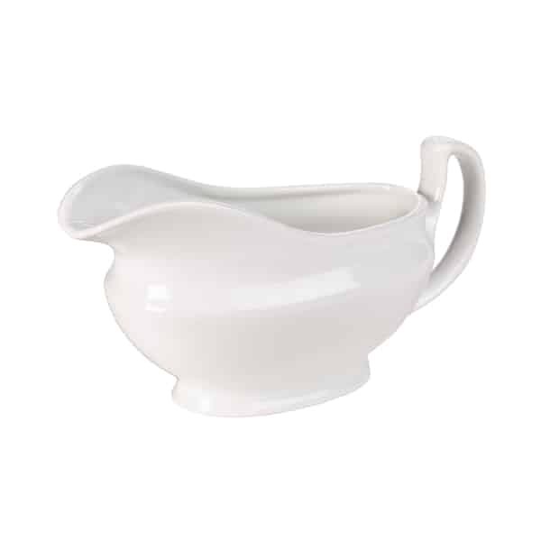 Genware Porcelain Sauce Boat 40cl/ 14oz - Pack of 6