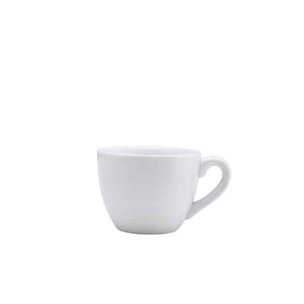 Genware Porcelain Bowl Shaped Cup 9cl/ 3oz - Pack of 6