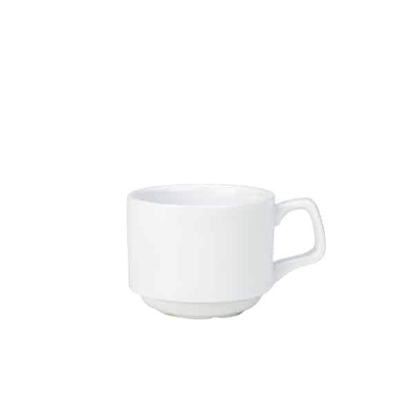 Genware Porcelain Stacking Cup 20cl/ 7oz - Pack of 6