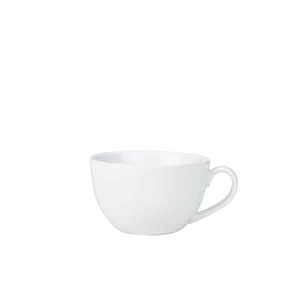 Genware Porcelain Bowl Shaped Cup 23cl/ 8oz - Pack of 6