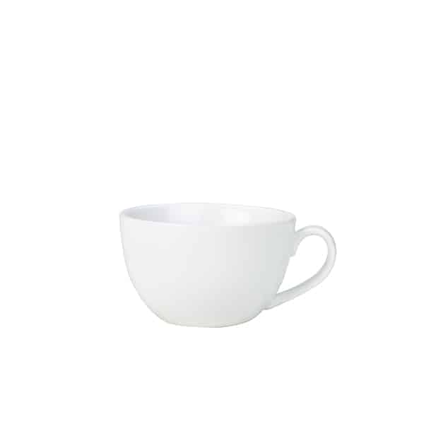 Genware Porcelain Bowl Shaped Cup 25cl/ 8.75oz - Pack of 6