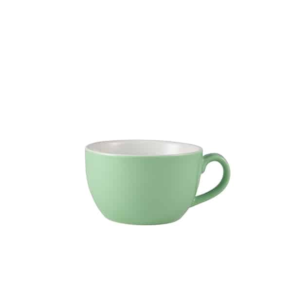Genware Porcelain Green Bowl Shaped Cup 25cl/ 8.75oz - Pack of 6