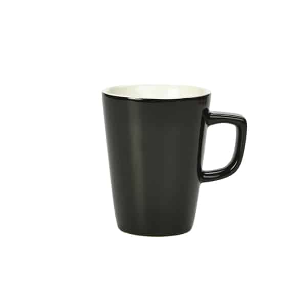 Genware Porcelain Black Latte Mug 34cl/ 12oz - Pack of 6
