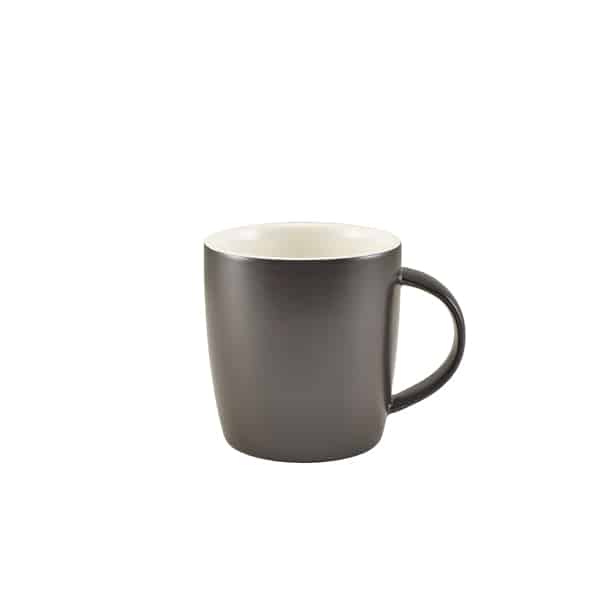 GenWare Porcelain Matt Black Cosy Mug 35cl/ 12.3oz - Pack of 6
