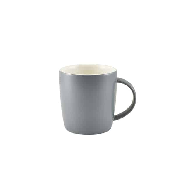 GenWare Porcelain Matt Grey Cosy Mug 35cl/ 12.3oz - Pack of 6