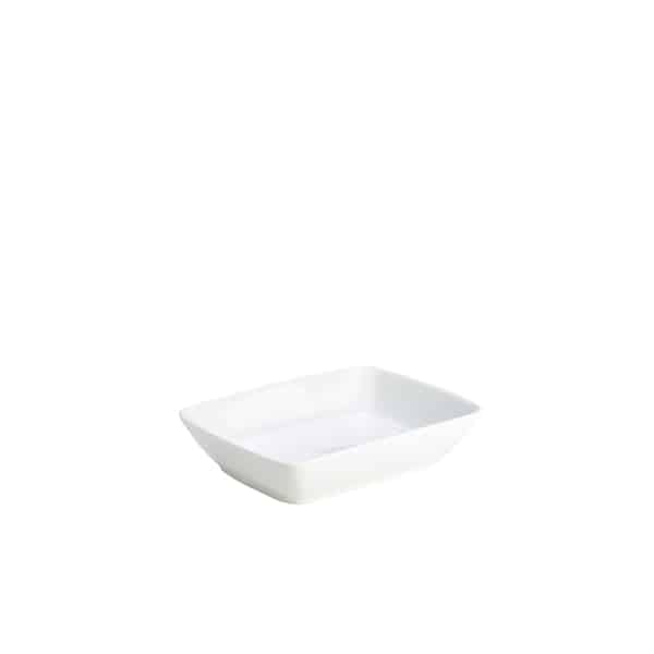 Genware Porcelain Rectangular Dish 16 x 12cm/ 6.25 x 4.75" - Pack of 6