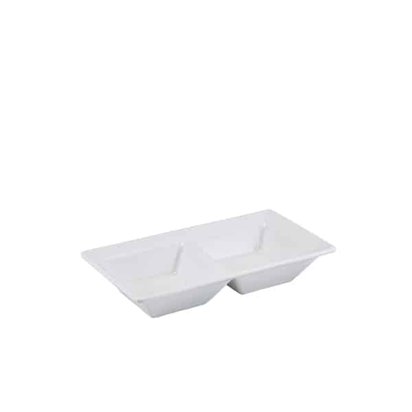 GenWare Porcelain Double Dish 15 x 8cm/ 6 x 3" - Pack of 6