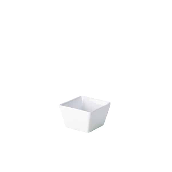 Genware Porcelain Square Dish 8.5 x 5.5cm/ 3.25 x 2.25" - Pack of 6