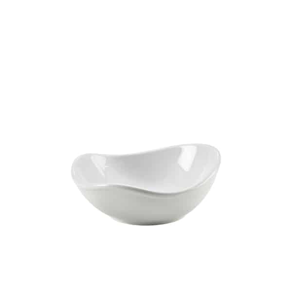 Genware Porcelain Organic Triangular Bowl 15cm/ 6" - Pack of 6