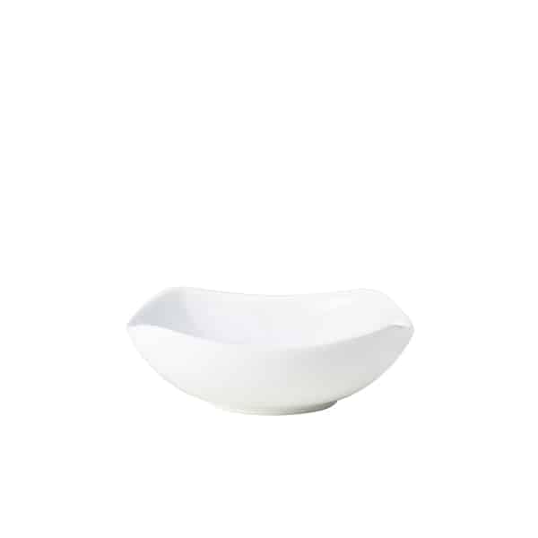 Genware Porcelain Rounded Square Bowl 15cm/ 6" - Pack of 6