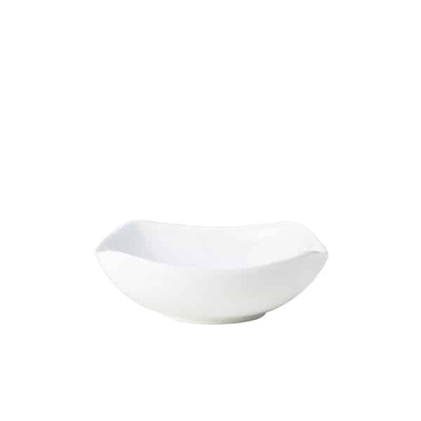 Genware Porcelain Rounded Square Bowl 17cm/ 6.5" - Pack of 6