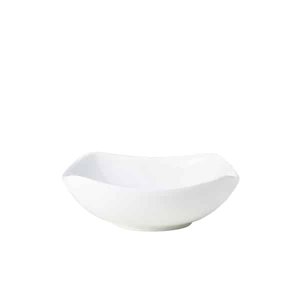 Genware Porcelain Rounded Square Bowl 20cm/ 7.75" - Pack of 6
