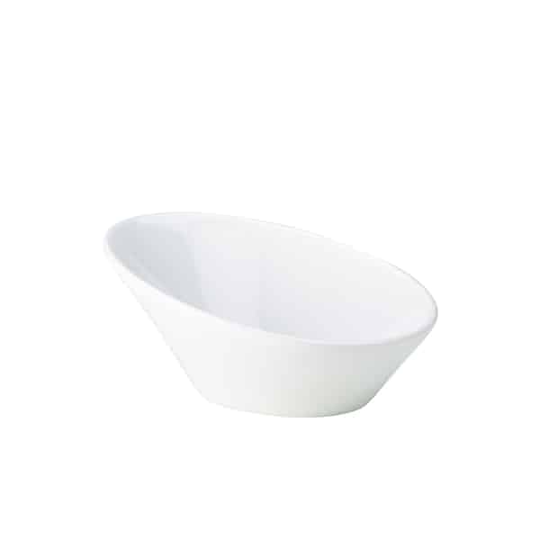Genware Porcelain Oval Sloping Bowl 21cm/ 8.25" - Pack of 6
